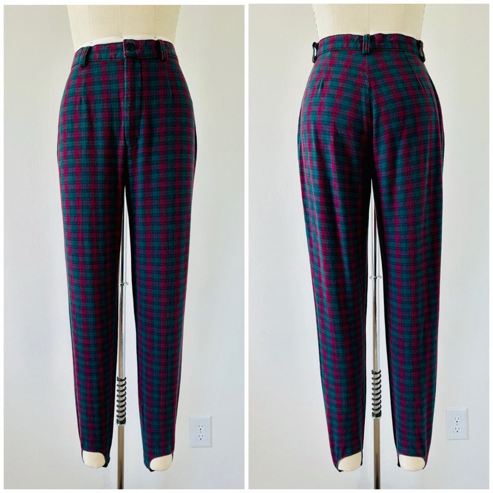 Vintage 80’s Plaid Stirrup Pants